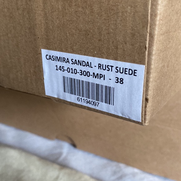 NWT Dôen Casimira Sandal Rust Suede Size 38 - Picture 5 of 6